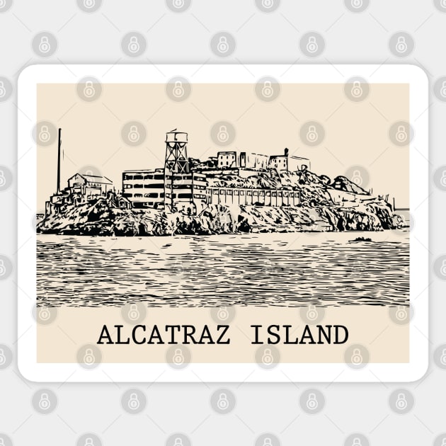 Alcatraz Island Sticker by Lakeric